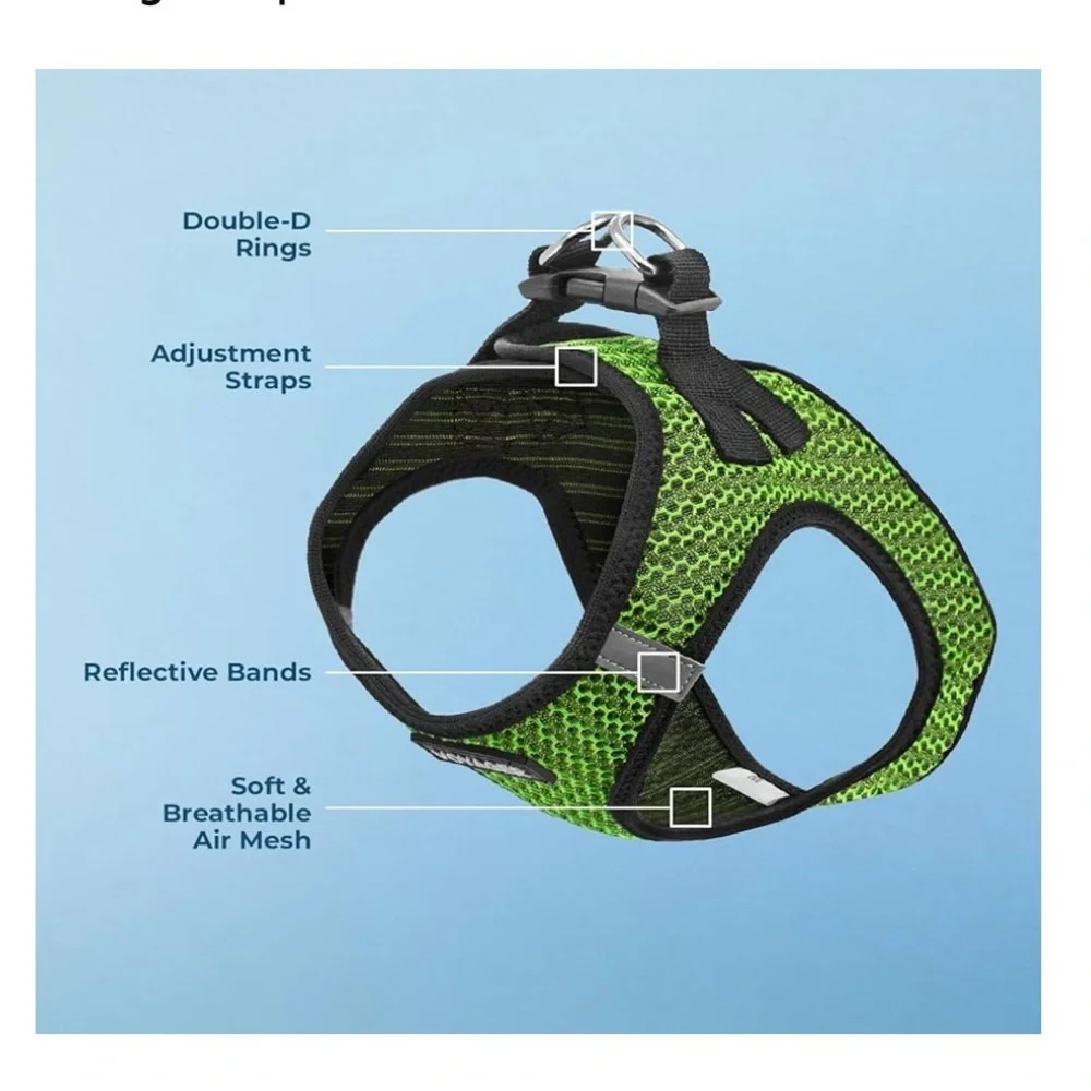 Voyager Green and Black Dog Harness SZ L